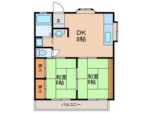 江頭コーポの物件間取画像